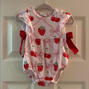 Strawberry and Cherry Baby Romper